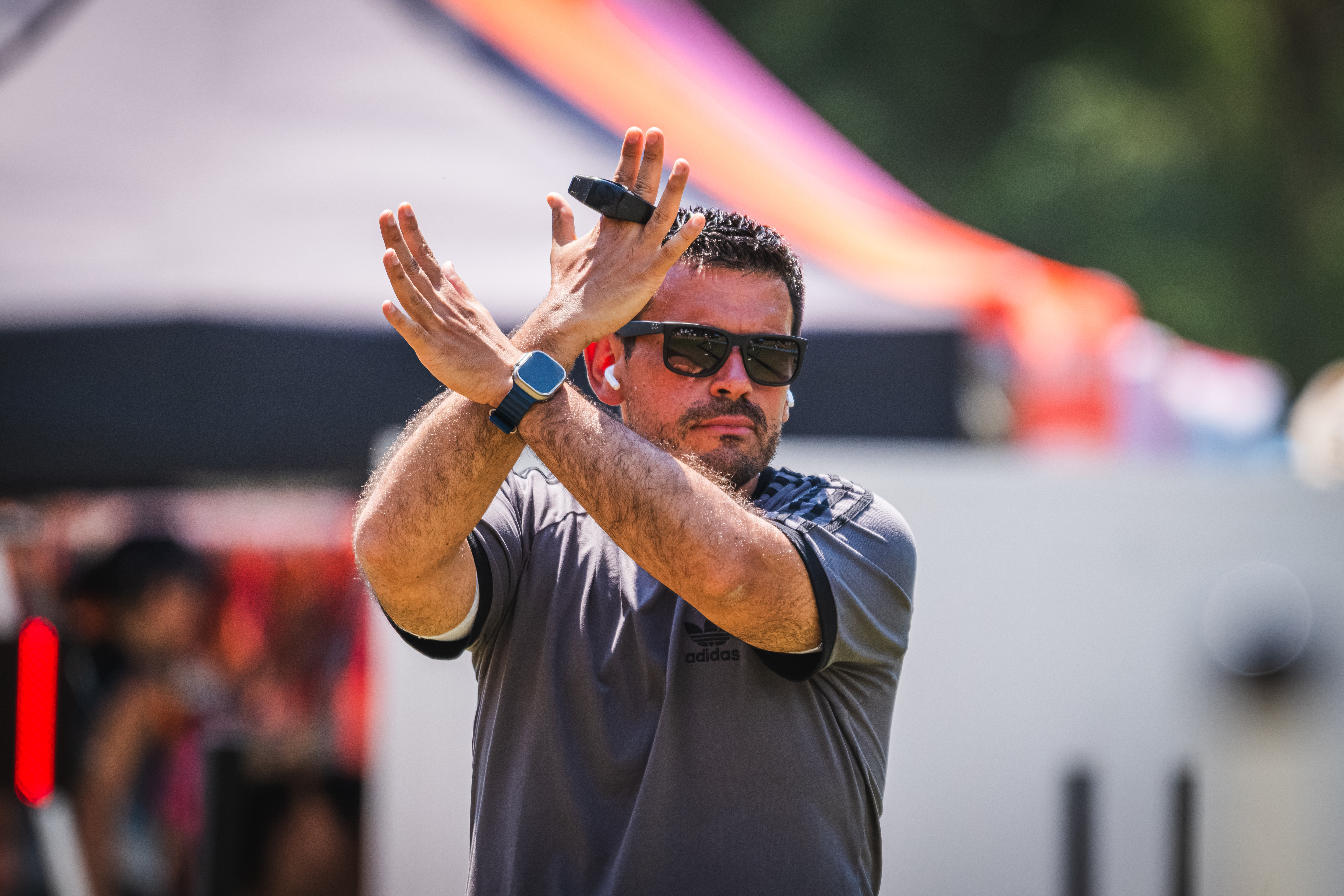 Gabriel Arriagada Osses en una competencia de agility
